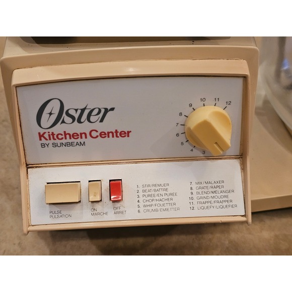 Oster Kitchen Center Sunbeam Mixer Meat Grinder Attachment 2 Glass Bowls Manual - Picture 7 of 11